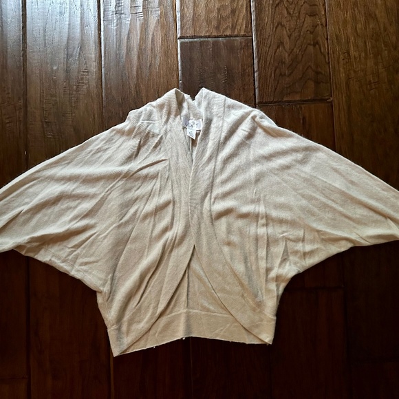 Ann Taylor LOFT Angora Rabbit Hair Wrap Cardigan Sweater Beige Size XS Like NEW! - Picture 1 of 5